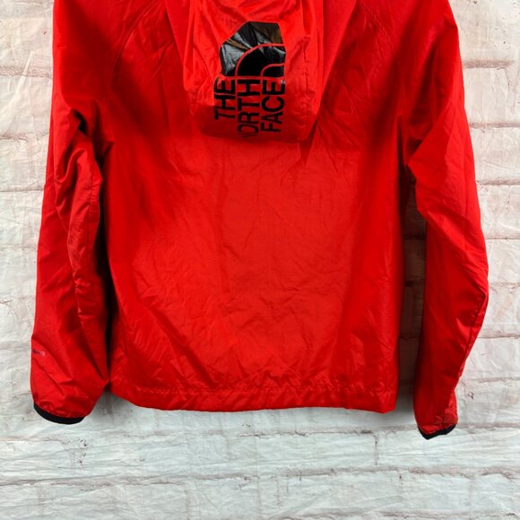 The North Face Boys 7 / 8 Red Full Zip Hooded Windbreaker Rain Jacket - Picture 7 of 8